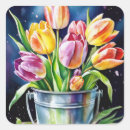 Recherche de tulipes autocollants Délicat