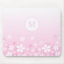 Recherche de fleurs blanches tapis souris Monogramme