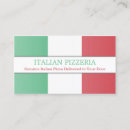 Recherche de drapeau italien cartes visite Pizzeria