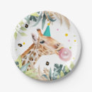 Recherche de anniversaire girafe assiettes Animaux safari
