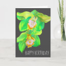 Recherche de orchidée anniversaire cartes aquarelle