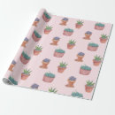 Recherche de succulents papier cadeau Rose