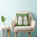 Recherche de papillon noir et blanc coussins Vert
