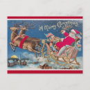 Recherche de père noël traîneau cartes postales Santa claus
