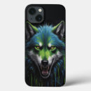 Recherche de loup et lune iphone coques Forêt