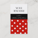 Recherche de pois rouge et blanc cartes visite Motif