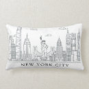 Recherche de ville de new york coussins Noir