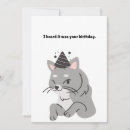 Recherche de chat gris vœux cartes Drôle