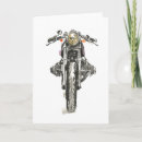 Recherche de motocyclette vœux cartes Dessin d'encre