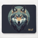 Recherche de loup bleu tapis souris Géométrique