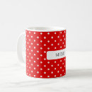 Recherche de motif de pois rouge tasses Rouge et blanc