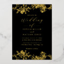 Recherche de black gold floral mariage invitations Rustique
