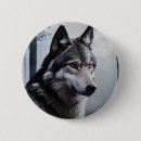 Recherche de loups sauvages badges Loup gris