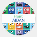 Recherche de visage monstre autocollants Monstres