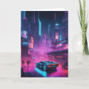 Recherche de cyberpunk vœux cartes Néon