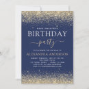 Recherche de blue gold anniversaire invitations Moderne