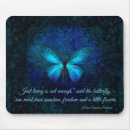 Recherche de papillon bleu tapis souris Nature