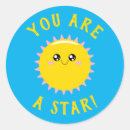 Recherche de soleil kawaii autocollants Dessin animé