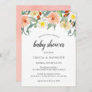 Recherche de watercolor floral baby shower invitations Pêche