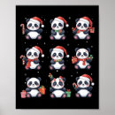 Recherche de panda drôle posters Joyeux noël