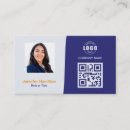 Recherche de bleu et orange cartes visite Code qr