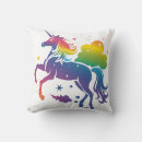 Recherche de conception de licorne coussins Arc en ciel