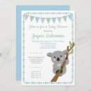 Recherche de koala baby shower invitations Mignon
