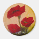 Recherche de de pavot refrigérateur magnets Fleurs rouges