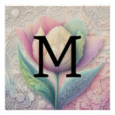 Recherche de tulipe violette posters Monogramme