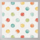Recherche de pois rouge et blanc posters Bleu