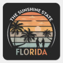 Recherche de coucher du soleil de miami autocollants Vintage