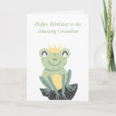 Recherche de grenouille mignonne vœux cartes Prince de grenouille