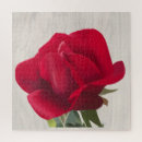 Recherche de roses rouges puzzles Aquarelle