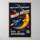 Recherche de fusée vintage posters De l'espace rétro