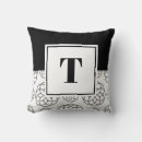 Recherche de gris blanc noir coussins Monogrammé