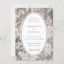 Recherche de bois de grange et dentelle invitations Vintage