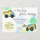 Recherche de construction baby shower invitations Camions
