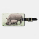Recherche de rhinocéros blanc bagages étiquettes Faune