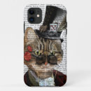 Recherche de chat de steampunk iphone coques Feuille de fleur
