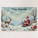 Recherche de renne puzzles Père noël