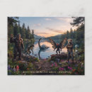 Recherche de monstre loch ness cartes postales Sasquatch