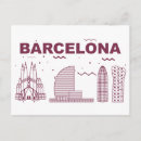Recherche de paysage urbain de barcelone cartes postales Skyline