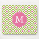 Recherche de zigzag vert tapis souris Monogramme