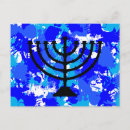 Recherche de menorah cartes postales Bleu