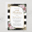 Recherche de gold confetti anniversaire invitations Rose