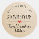 Recherche de étiquette de confiture de fraise autocollants Cuisine