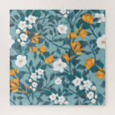 Recherche de motif floral puzzles Orange