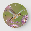 Recherche de fleur de colibri horloges Pour elle