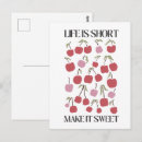 Recherche de la vie est courte cartes postales Citation