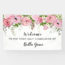 Recherche de première bannière de sainte communion banderoles Floral